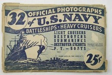 WWII Vintage Official Photographs Lot Battleships Cruisers Envelope EXTRAS