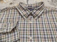 TOMMY HILFIGER SHIRT SLIM FIT GREAT PLAID BUTTON DOWN COLLAR SIZE XL/TG