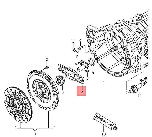 Genuine VW AUDI Touareg Q7 7L6 7LA 4LB Clutch Lever 08D141719 | eBay 