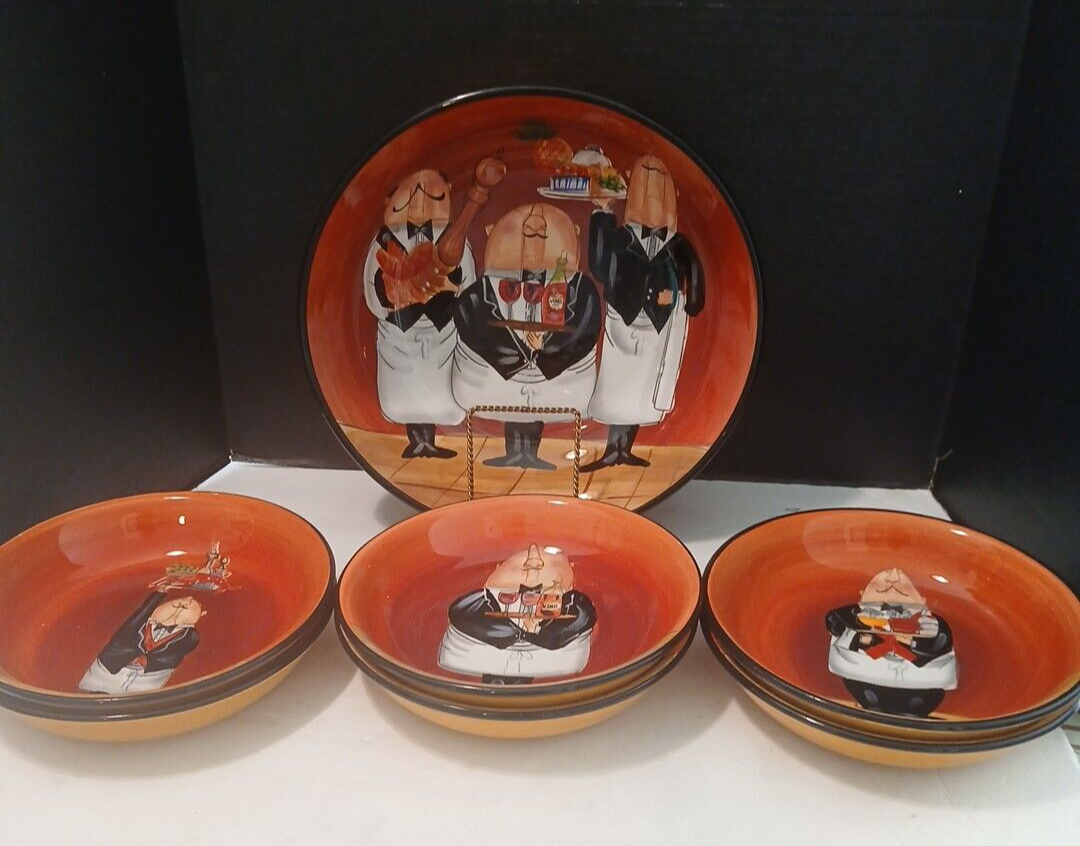 Certified International DINNER IS SERVED WAITERS Pc PASTA SET, 1-13