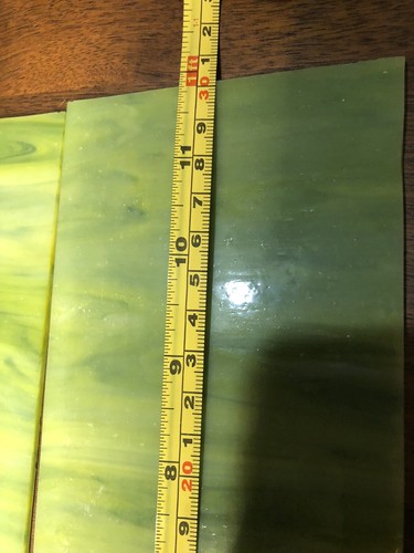 4 Pc Antique Stained Glass Panels From Lantern Greens, Blue Estate Find - Picture 6 of 14