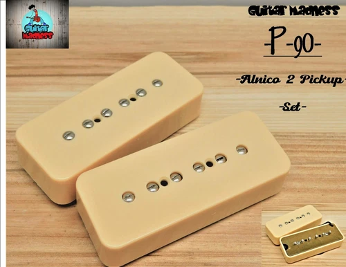 G.M. P-90 Soap Bar Pickup Set Cream Alnico 2 & 5 for jessiani ONLY!