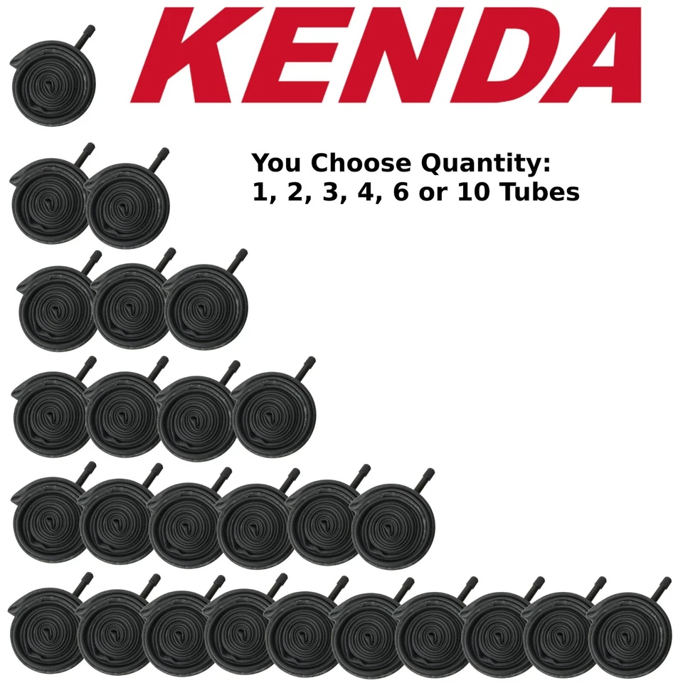 Multipaks Kenda 26x1.50-1.75 Schrader Valve Mountain Bike Tube fit 26x1-3/4