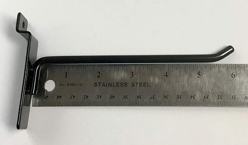 Set of 12 Slatwall Hooks Black Metal 6 Each 4 Inch and 6 Inch for Retail Display - Picture 6 of 6