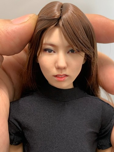 1/12 Female Japanese Sexy Girl Bald Head Sculpt Carved For 6"Action Figure Body - Picture 9 of 10