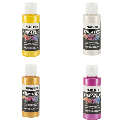 Createx Pearlized Acrylic Airbrush Colours 60mL/2oz Bottles (Full Range)