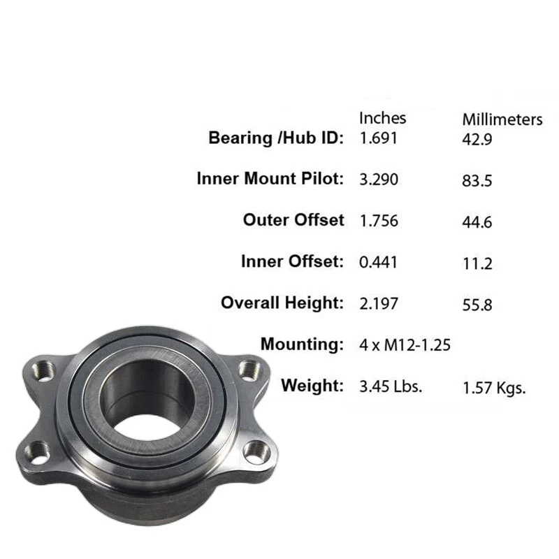 Cojinete de cubo de rueda 512014 para Nissan 240SX 2,4 L modelo tracción trasera Foto 2 de 4