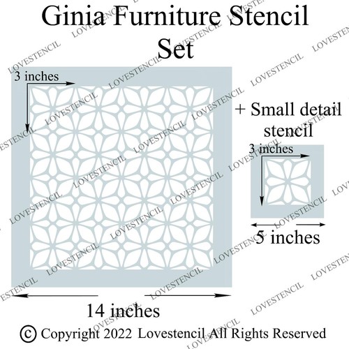 Furniture stencils Lovestencil Geometric Design + Small detail stencil - Picture 19 of 47