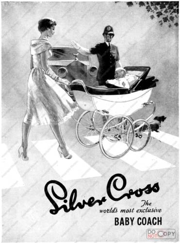 Silver Cross pram : Old advertising Poster reproduction - Picture 1 of 1
