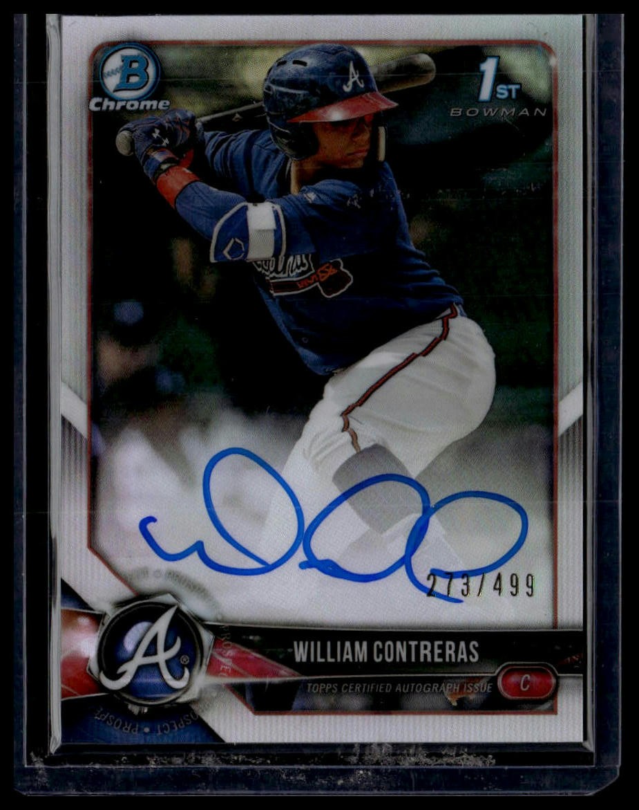 William Contreras 2018 Bowman Chrome 1st Prospect Autograph Refractor #/499