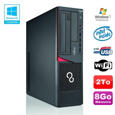 PC Fujitsu E720 E85+ SFF G3220 3GHz 8Go 2000Go Gravierer Wifi W7