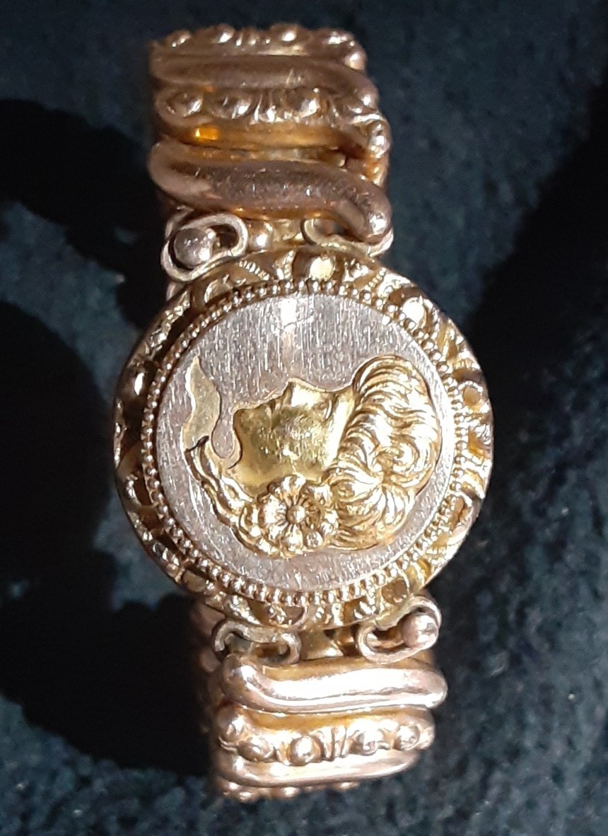 Vintage Carmen D.F. Briggs Sweetheart Expansion Bracelet • Gold-Filled WWII Era