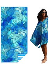 Thin Lightweight Microfiber Beach Towel Sand Free Quick Dry Absorbent Compact