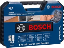 Bosch 103 pcs Mixed Screwdriver and Drill Bit Titanium Accessory Set (for Wood,