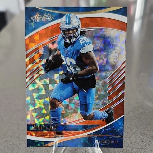 2025 Panini Absolute Orange Mosaic Jahmyr Gibbs Detroit Lions #91 /825 NFL Card