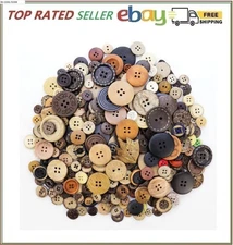 	TCOTBE 600-Pcs Assorted Wooden Buttons Mixed Colors for DIY Crafts	