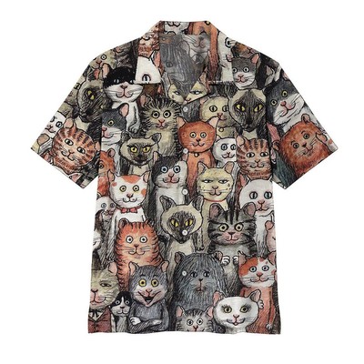 3D Lots Of Dark Cats Hawaii T shir