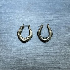 Vintage Hollow Hoop Earrings Multi-tone