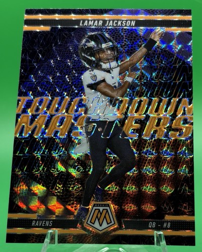 2025 Panini Mosaic - Touchdown Masters Lamar Jackson #5 Orange Fluorescent