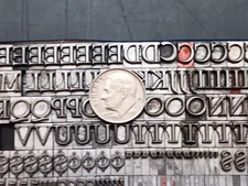 Vintage Metal Letterpress Print Type  24pt Bernhard Modern Roman  D40 8#