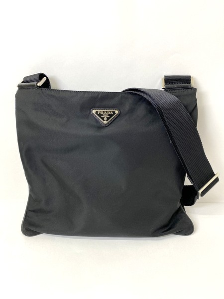Rare Prada Tessuto Black Nylon Triangle Crossbody Shoulder Bag