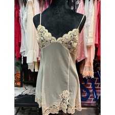 VICTORIA'S SECRET CREAM LACE SLIP DRESS