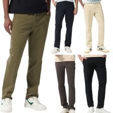 Mens Chino Trousers Super Slim Fit Casual Stretch Casual Cotton Premium Pants