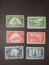 US Stamp Lot Scott # 614-619.  Mint OG H. SCV=$40.55.       