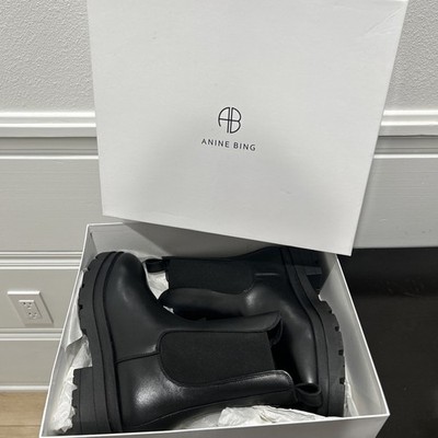 Anine Bing Leather Chelsea Boots Women's Size: 41 - Black- BNIB