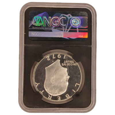 1972-S Gem Proof Eisenhower Silver Dollar Charlie Duke Astronaut