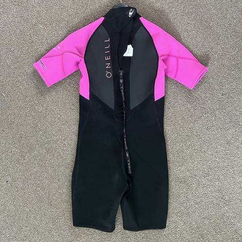 O'Neill Womens Reactor II 2mm Back Zip Shorty Wetsuit - Black / Pink - Picture 8 of 8
