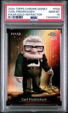 2024 TOPPS CHROME DISNEY PIXAR GOLD REFRACTOR #PG9 CARL FREDRICKSEN 31/79 PSA 10