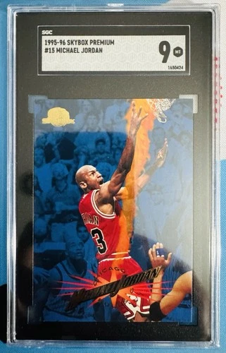 🔥 1995-96 Skybox Premium #15 Michael Jordan SGC 9 Career Block Total Wrong Card