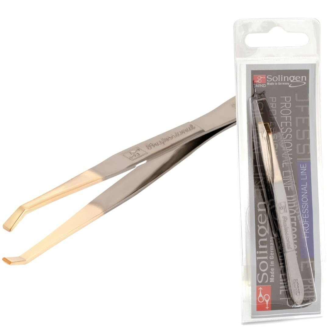 Tweezers for Eyebrows | Slanted Tip | Professional Stainless Steel |Slanted Tip 