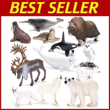 Realistic Arctic Animal Figurines Set