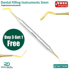 Dental Composite Filling Instruments 3mm Hollow Handle Titanium Gold Tips CE