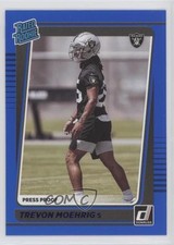 2021 Panini Donruss Rated Rookie Press Proof Blue Trevon Moehrig Tre'von rf2