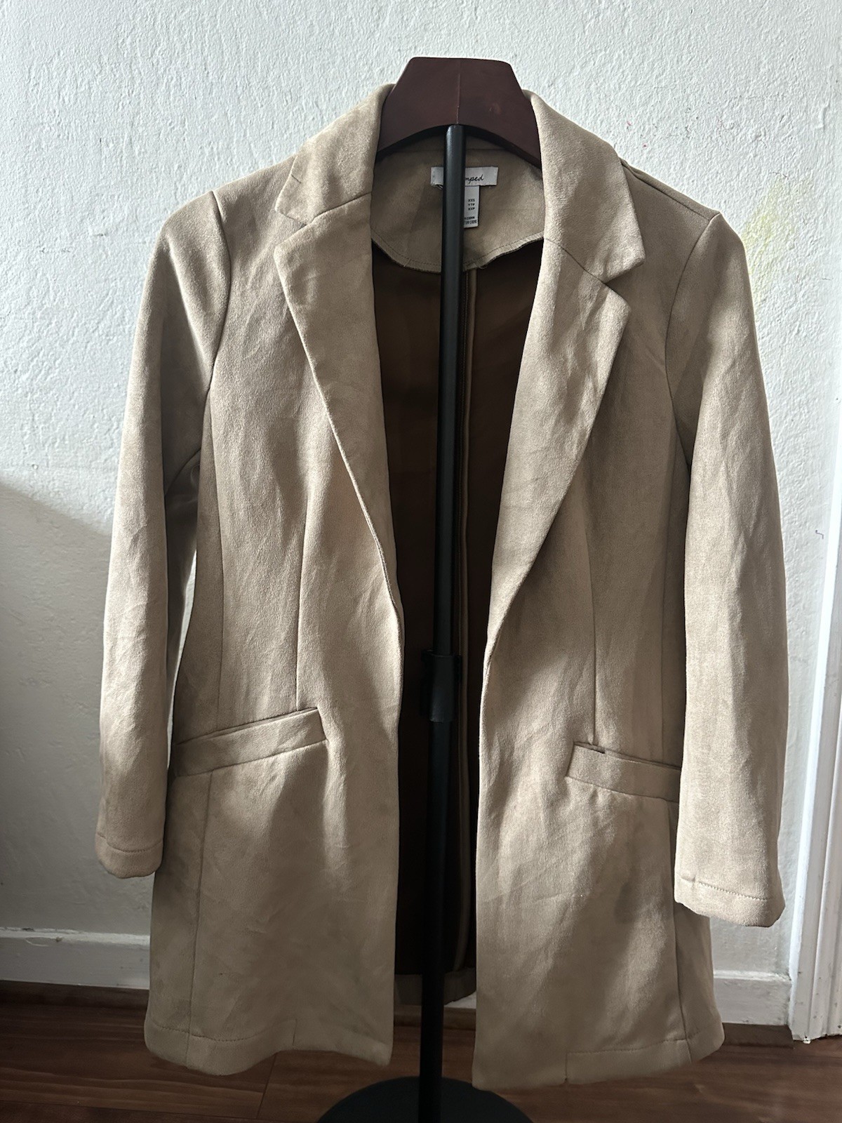 ReVamped Beige Long Open Lightweight Basic Jacket… - image 1