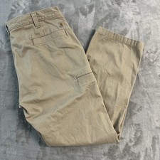 Carhartt Relaxed Fit Work Pants 40x30 Khaki Cotton Twill Utility Casual Mens EUC