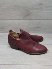 Lucky Brand Women's Fausst Wine Leather Slip-On Mules Shoes Sz 8M