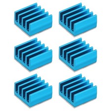 6 Pcs Heatsink 9x9x5mm Aluminum Heat Sink with Thermal Blue Sticker Sky Blue