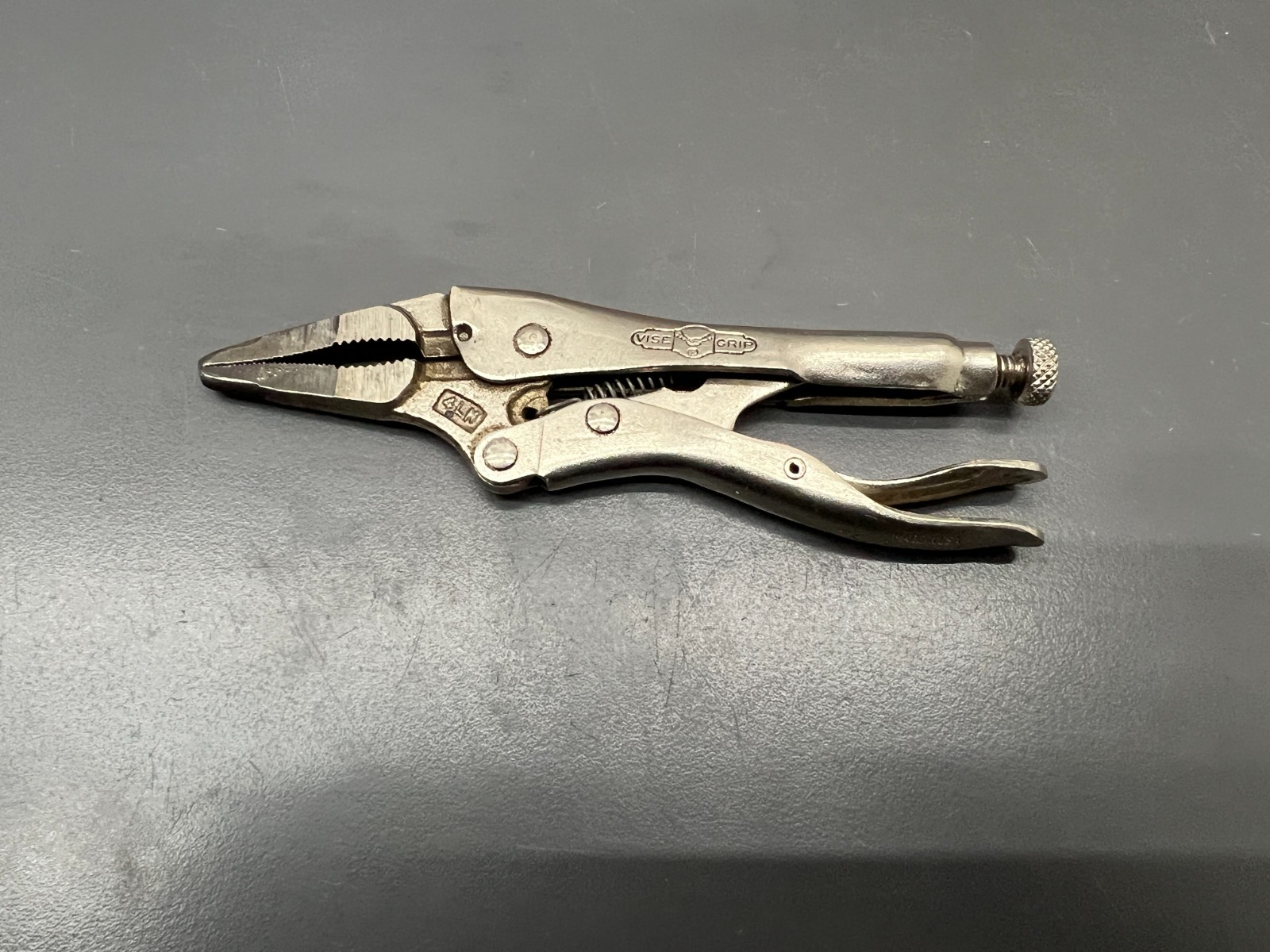 VINTAGE PETERSEN DEWITT VISE GRIP 4LN LONG NOSE LOCKING PLIERS - VGC - USA