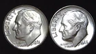 1961 1962-P  10C Roosevelt Dime (2  Coins) BU 90% Silver 26ctt0106-5