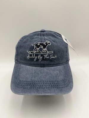 Buddy By The Sea Hat Cap Baseball Strap Back Blue Mens One Size Dog Surf Denim