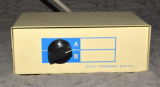 Vintage Data Transfer Switch A/B Parallel DB25 Printer Switch Box w Cable