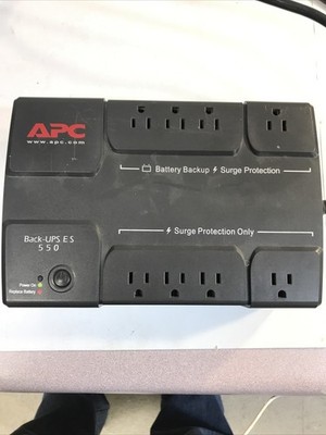 APC BACK-UPS ES 550 8-OUTLET BATTERY BACK UP SURGE PROTECTOR. NO BATTERY.