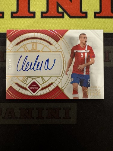 2022 Panini National Treasures Serbia Nemanja Vidic Auto On Card Gold /10