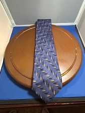 Perry Ellis Portfolio Blue Men's 100 Silk Tie Geometric Necktie