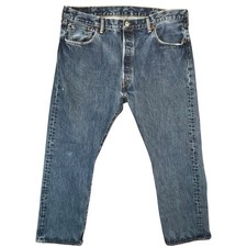 VTG Levi's 501 Jeans W40 L30 Blue Classic Fit Straight Leg Casual Button Fly