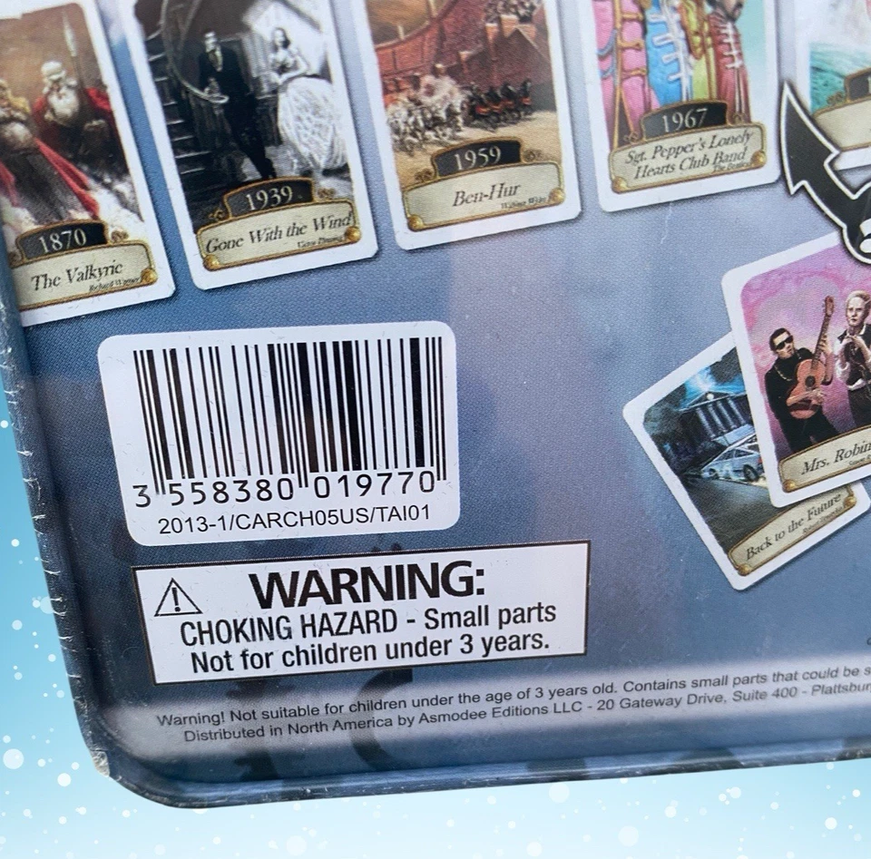 Timeline MUSIC & CINEMA Game Cards in Shrink Asmodee New Sealed Tin - Image 4 of 4